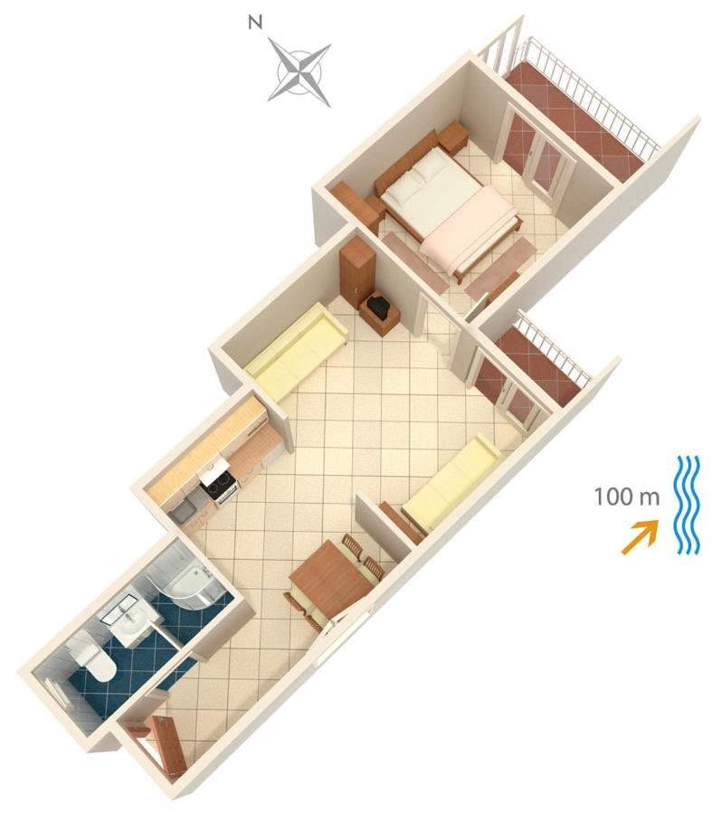 Apartments By The Sea Podgora, Makarska - 2593 المظهر الخارجي الصورة