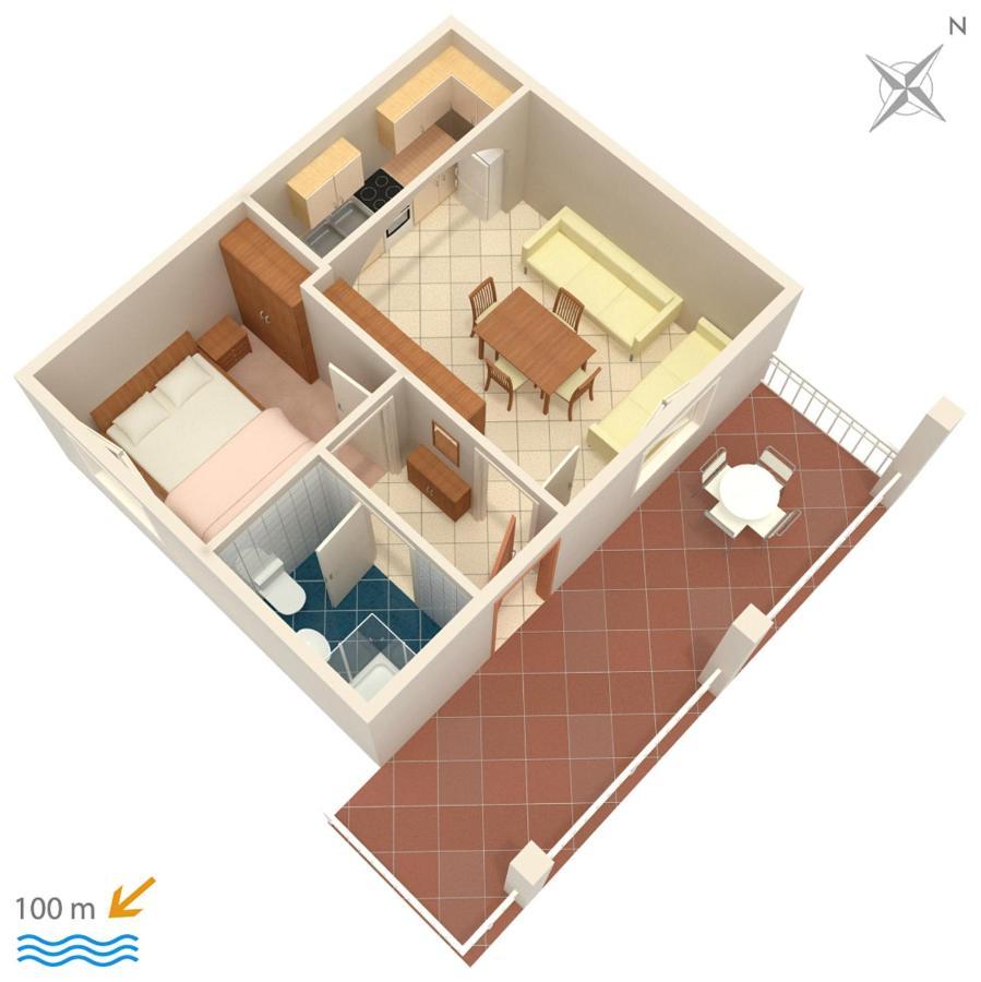Apartments By The Sea Podgora, Makarska - 2593 المظهر الخارجي الصورة